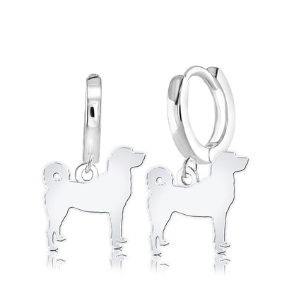 Turkish Kangal Dog Silhouette Silver Earrings - MYLEE London