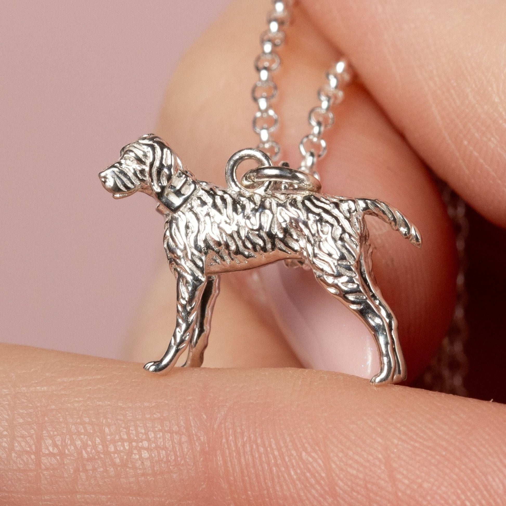 Vizsla Silver Necklace - Personalised - MYLEE London