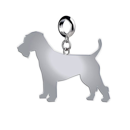 Welsh Terrier Silhouette Silver Charm - MYLEE London