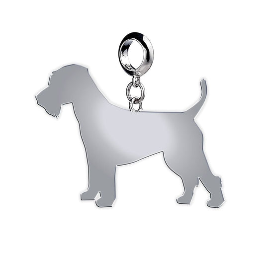 Welsh Terrier Silhouette Silver Charm - MYLEE London