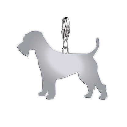 Welsh Terrier Silhouette Silver Charm - MYLEE London