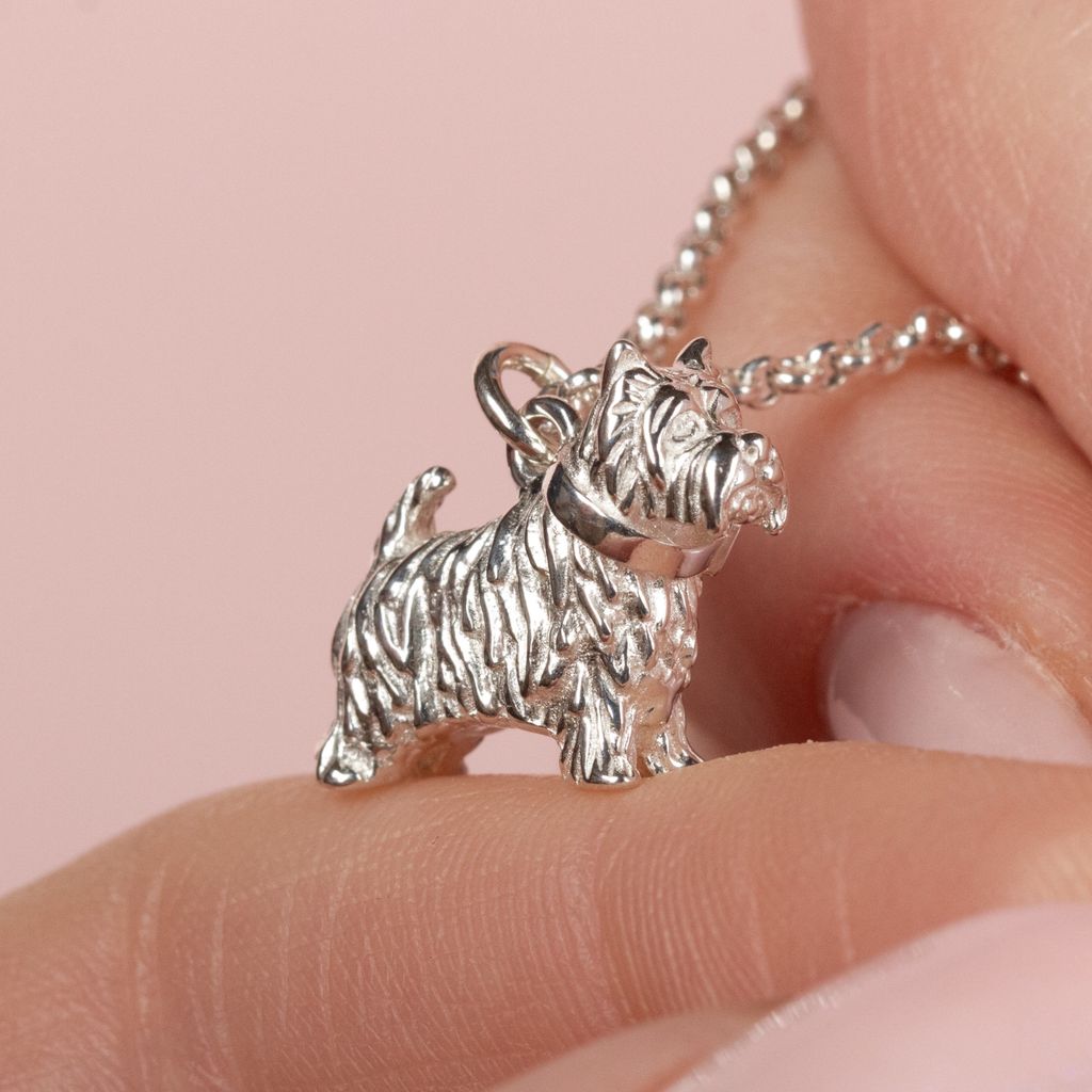 Westie Silver Necklace - Personalised - MYLEE London