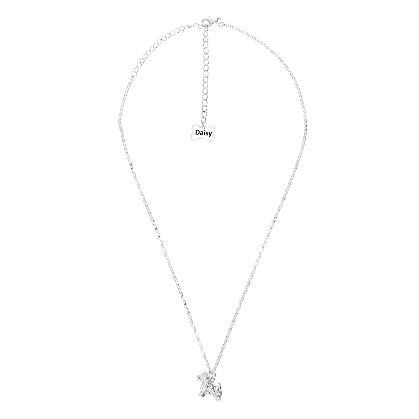 Westie Silver Necklace - Personalised - MYLEE London