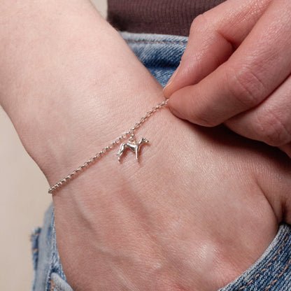 Whippet Dainty Chain Bracelet - Personalised - Sterling Silver - MYLEE London