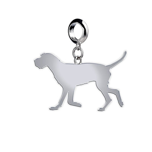 Wirehaired Vizsla Silhouette Silver Charm - MYLEE London