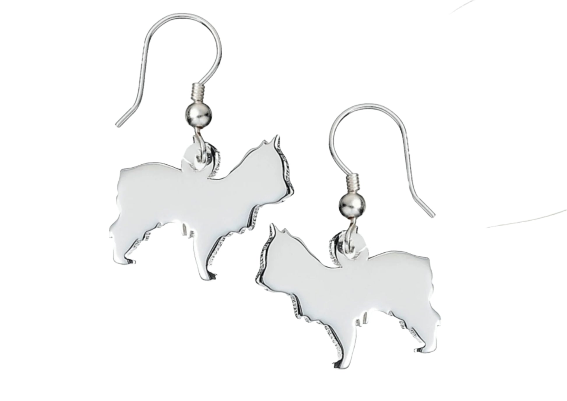 Yorkshire Terrier Silhouette Silver Earrings - MYLEE London